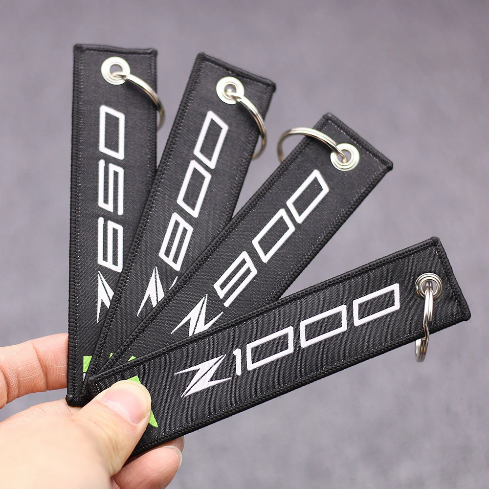 

Motorcycle Collectable Embroidery Strap Keyring Keychain Key Ring Chain for Kawasaki Z650 Z750 Z800 Z900 Z1000