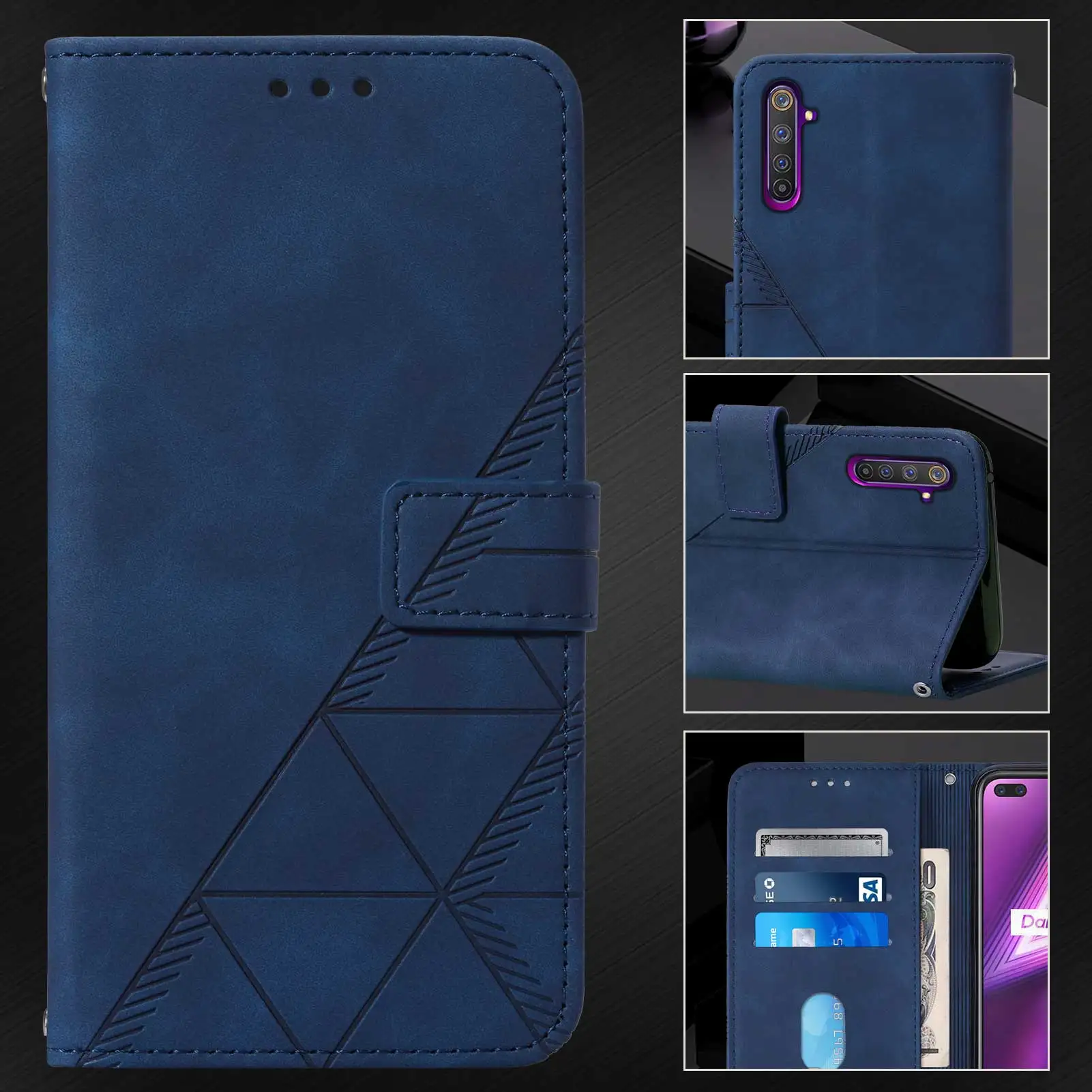 

Flip Wallet Leather Case For OPPO Realme Narzo 50A 50i 30 30A 20 C25 C21Y C12 C11 V11 Q2 Q3 8i 7i 7 5 6i GT Pro Card Slot Cover