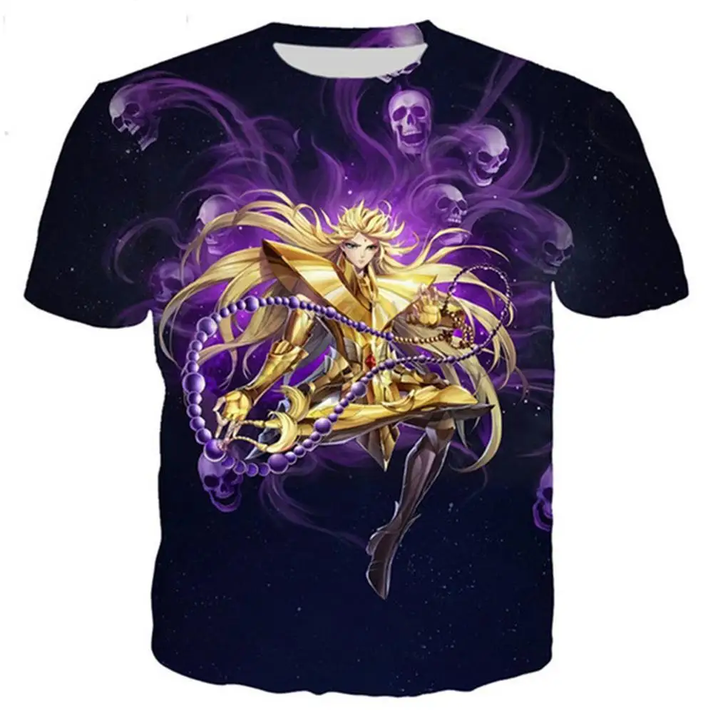 

2021 New Anime Saint Seiya Series T Shirt Men Women 3D Printed Novelty Fashion Tshirt Hip Hop Streetwear Casual Summer Tops