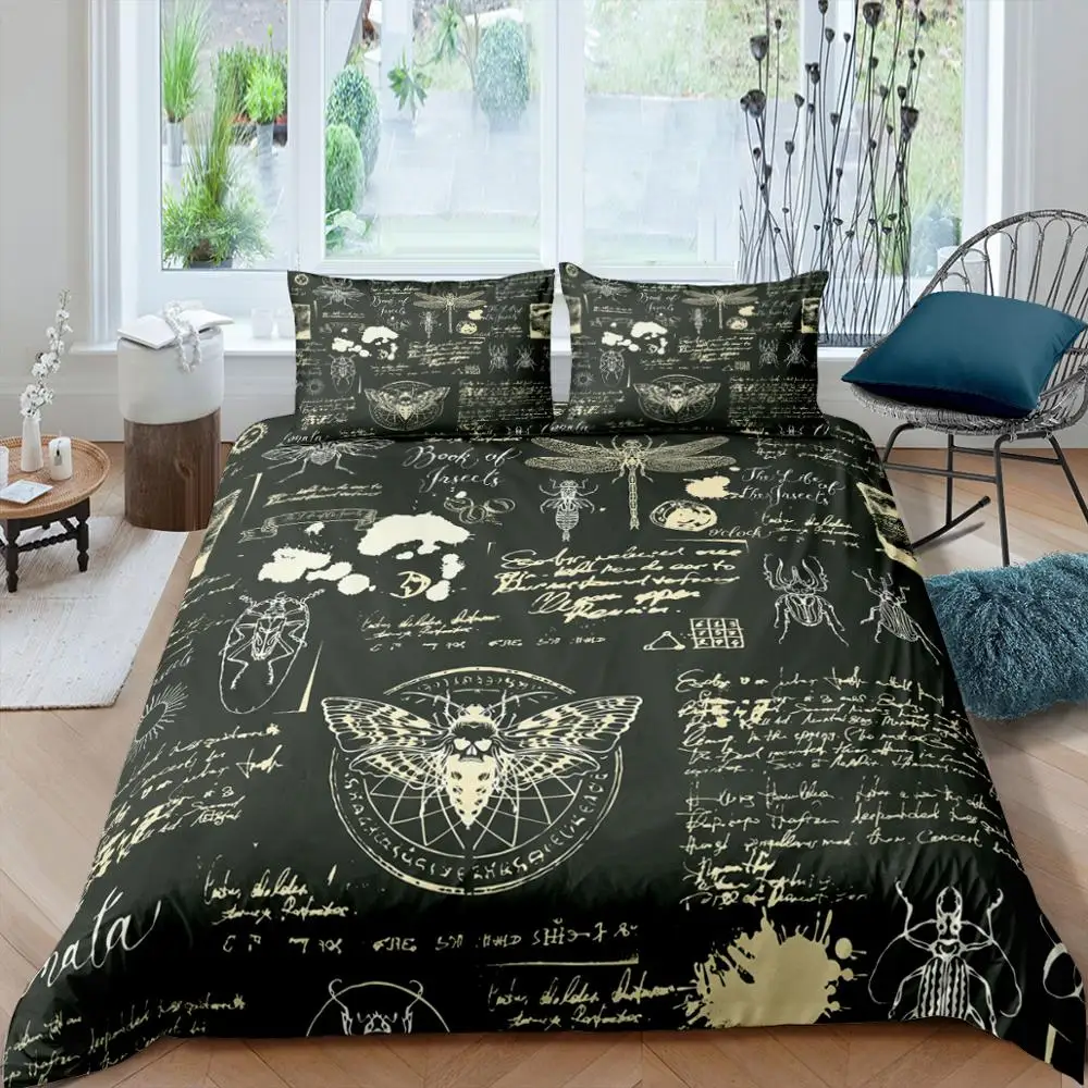 

Starry Sky Blackboard Bedding Set Queen 3D Cute Printed Duvet Cover Bedclothes 2/3pcs Home Textiles High Quality Bedspread