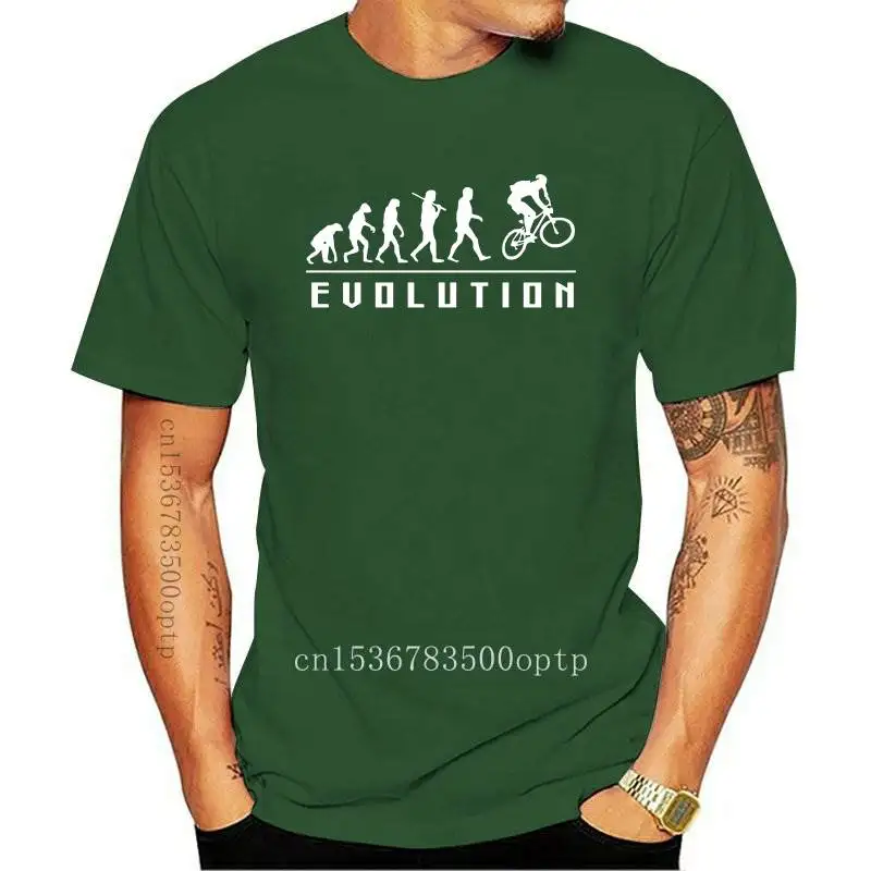 

New 2021 Evolution Of Biking t-shirt Top Lycra Cotton Men T Shirt