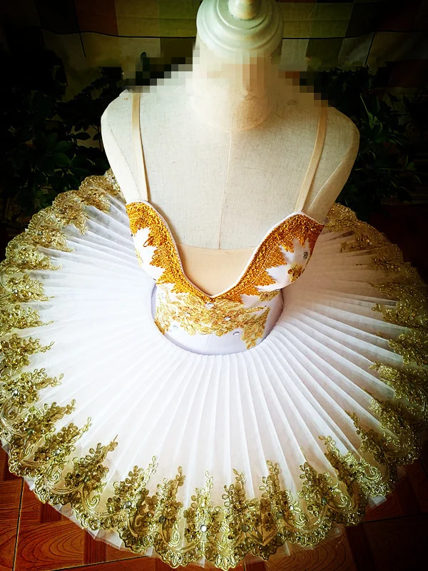 

Adult white professional ballet dance performance clothing competition clothing TUTU yarn skirt ballet dance clothing practice s