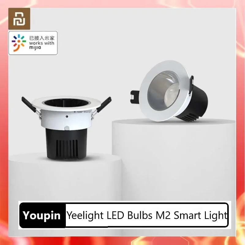 

Светодиодные лампы Mijia Yeelight, проектор M2, Bluetooth, сетчатый прожектор 2700-6500K, работает с приложением Apple Homekit mihome
