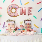 1 комплект, вечерние гирлянды для пончиков, воздушные шары для торта, помпоны для мороженого, свадебные принадлежности, украшения для детского душа и дня рождения