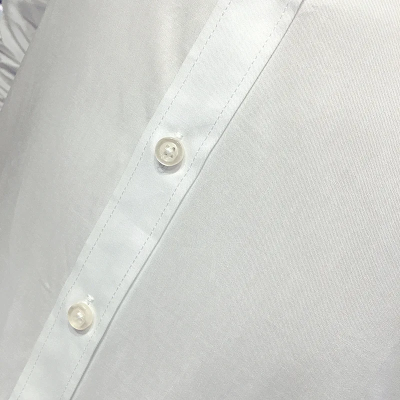 

2018 new hit color collar solid color simple style comfortable men's long-sleeved shirt