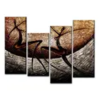 Mintura ручная роспись настенное искусство абстрактные танцоры Масляные картины домашнее украшение без оправы картины декор на холсте 4 шт.компл. художественный холст