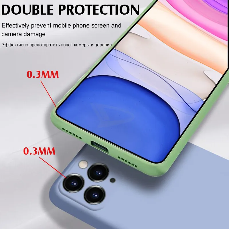 Original Liquid Silicone Luxury Phone Case On The For IPhone 11 Pro XR X XS Max SE 8 7 6 6s Plus Soft Shockproof Full Cover | Мобильные
