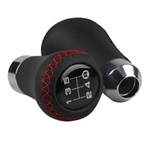 Кожаная ручка переключения передач 5 скоростей рычаг подходит для MOMO Ford Passat Honda Audi