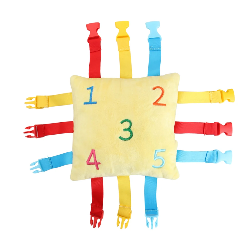 Libro sensorial silencioso para ni&ntilde;os, rompecabezas con hebilla, juego a juego de Color, juguete educativo-5