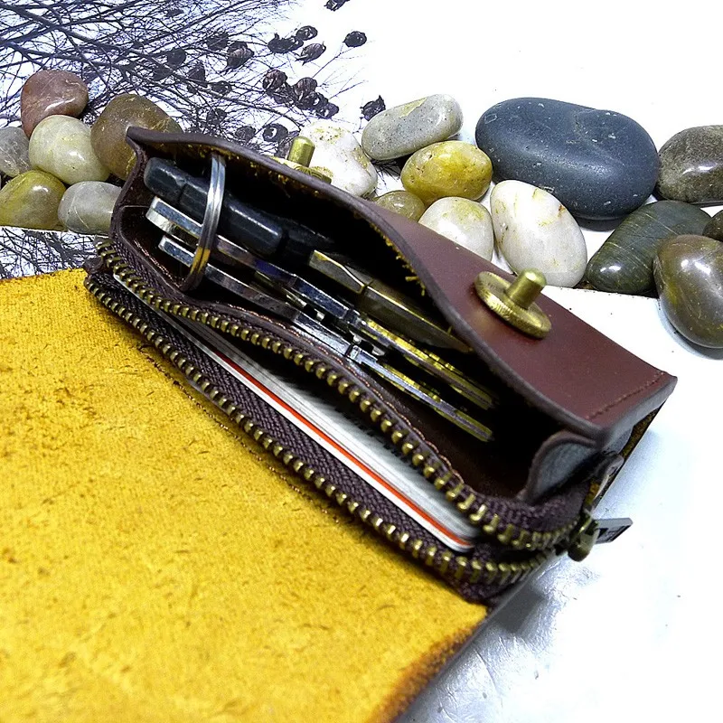 Маленькая поясная сумка Blongk из натуральной кожи кошелек на ремне кредитница