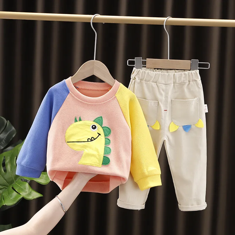 Conjuntos de ropa de oto&ntilde;o para ni&ntilde;os, sudadera, abrigos, pantalones, ch&aacute;ndal, moda, trajes de beb&eacute; de 1 a 5 a&ntilde;os, 2021-4