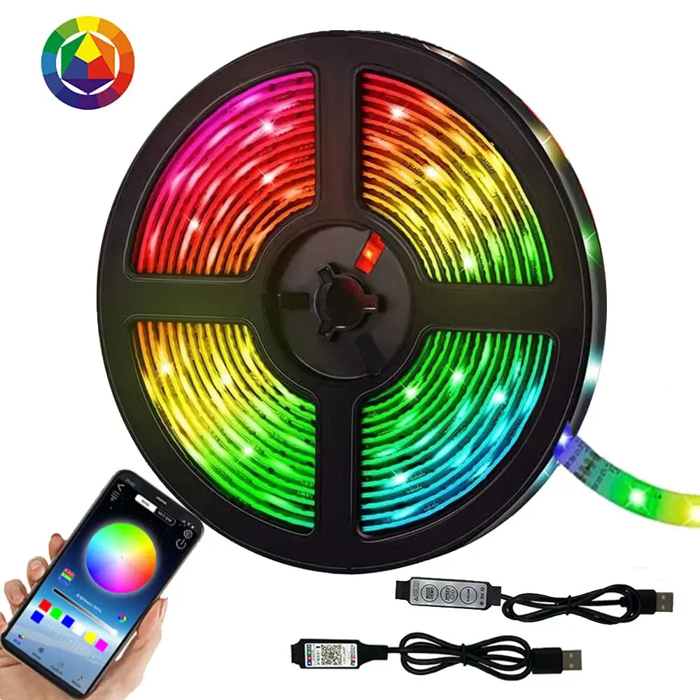 

RGB-лента Светодиодная гибкая с управлением через приложение, 5 В, 5050