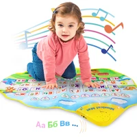 73x49cm musical mat with russian alphabet number sound animal voice theme play rug early educational toys for kids children gift