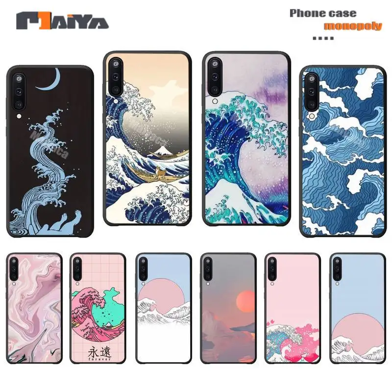 Волна Искусство Японский Illust Классический чехол для телефона Coque Samsung A10 A20 A50 A51 A70