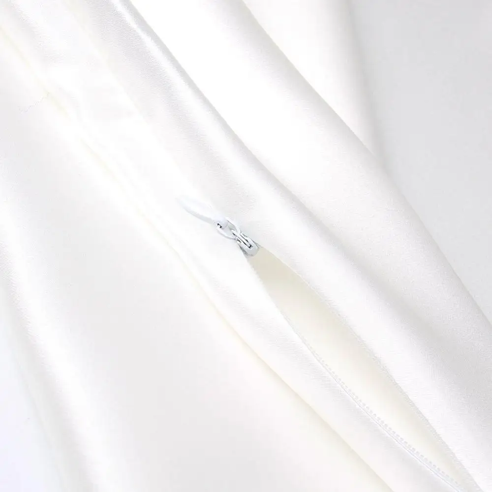 1 шт. роскошный атласный чехол для подушки на молнии (шелковистая атласная