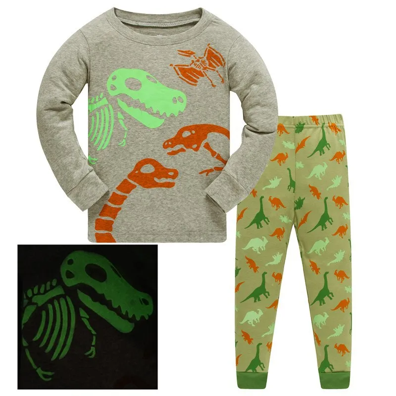 

Kids Pajamas Sets Boys Dinosaur Pattern Night Suit Children Cartoon Sleepwear Boys Pyjamas Kids 100% Cotton Nightwear Size 3-8Y