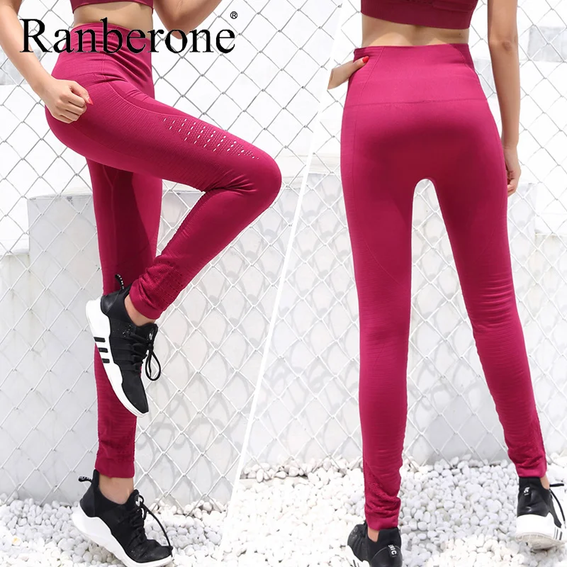 Sexy Sport Leggings Women Gym High Waist Push Up Yoga Pants Jacquard Fitness Legging Running Trousers Woman Tight Sport Pants