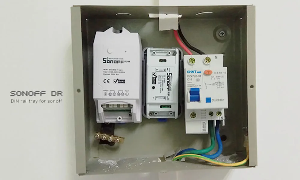 Интеллектуальный выключатель света SONOFF DR DIN Rail лоток для Basic/RF/ Pow/