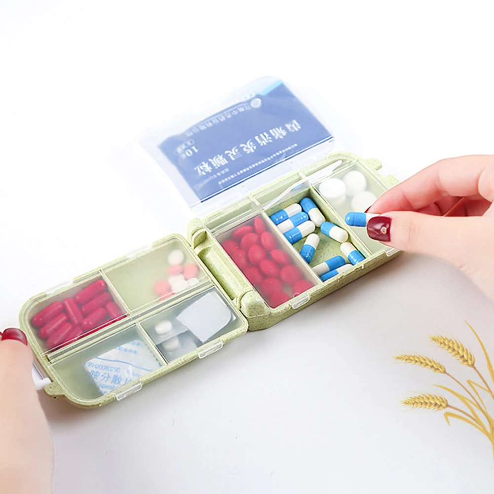 Joylife маленький ручной для путешествий пшеничной соломы таблетница хранилище