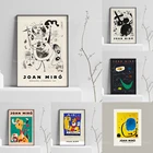 Абстрактный портрет Жоан Миро, плакат Миро, цифровая печать Миро, современное настенное искусство, выставочный плакат Миро, печатное искусство Миро