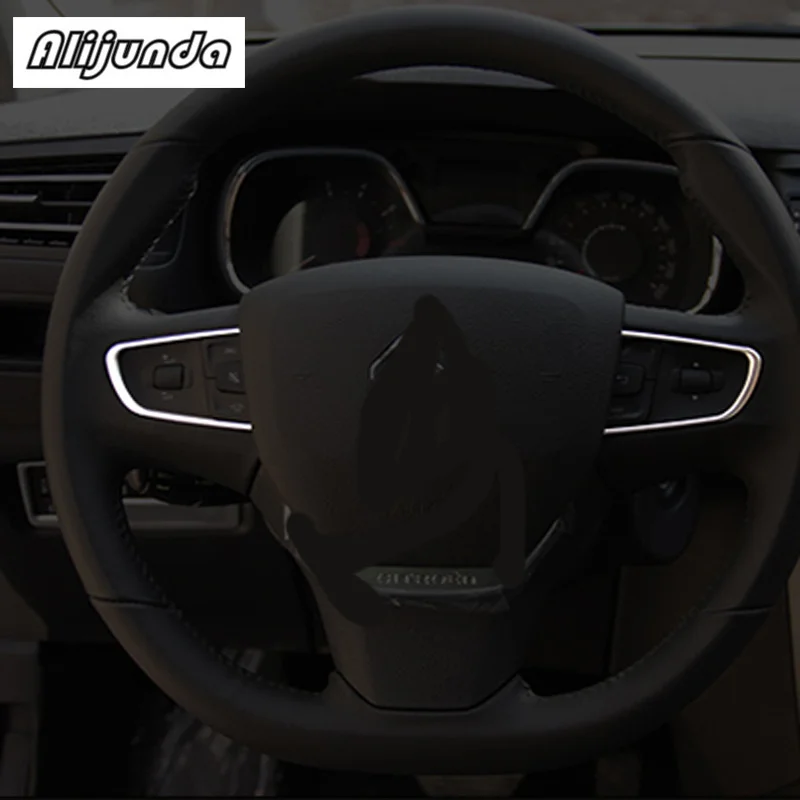 2pcs Car Steering Wheel Power Button Decorative Frame Decoration for Citroen C3-XR Peugeot 408 3008 508 Cover Sticker |