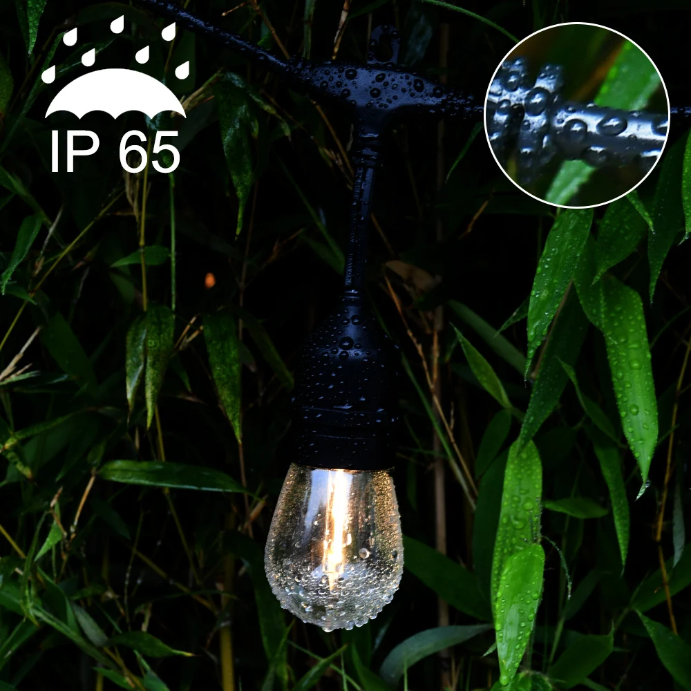 15 м лампочек светодиодная S14 гирлянсветильник наружное украшение