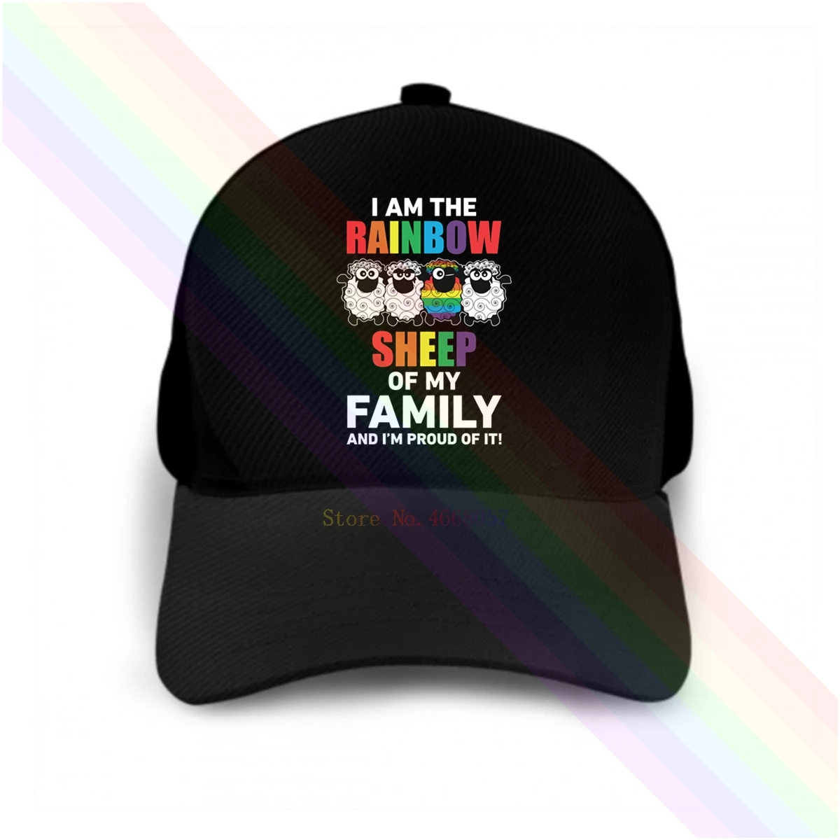 Женская Бейсболка унисекс I AM THE RAINBOW SHEEP черная новинка 2020|Мужские бейсболки| |