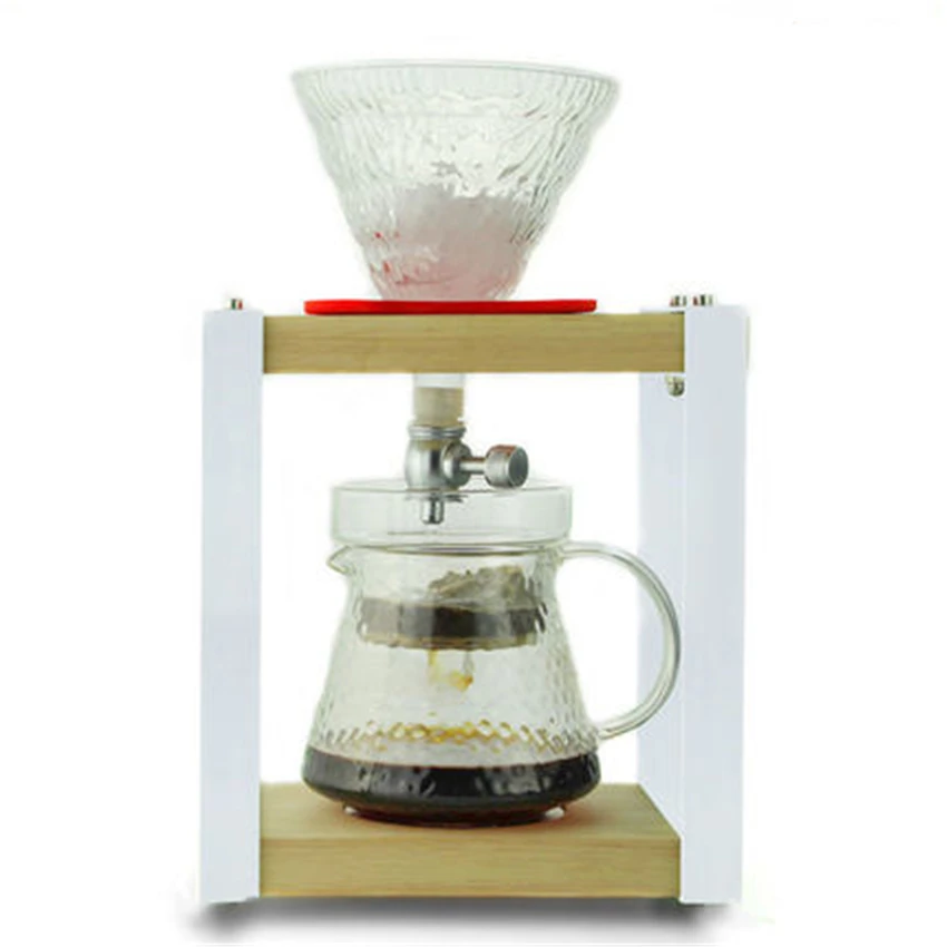 Держатель для стакана V60 с деревянным фильтром кофе стойка холодного