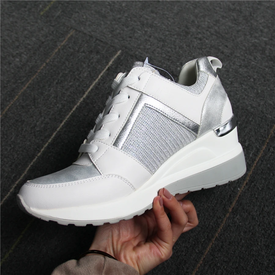 Женские кроссовки на танкетке белые весна лето 2020|Женские и кеды| |