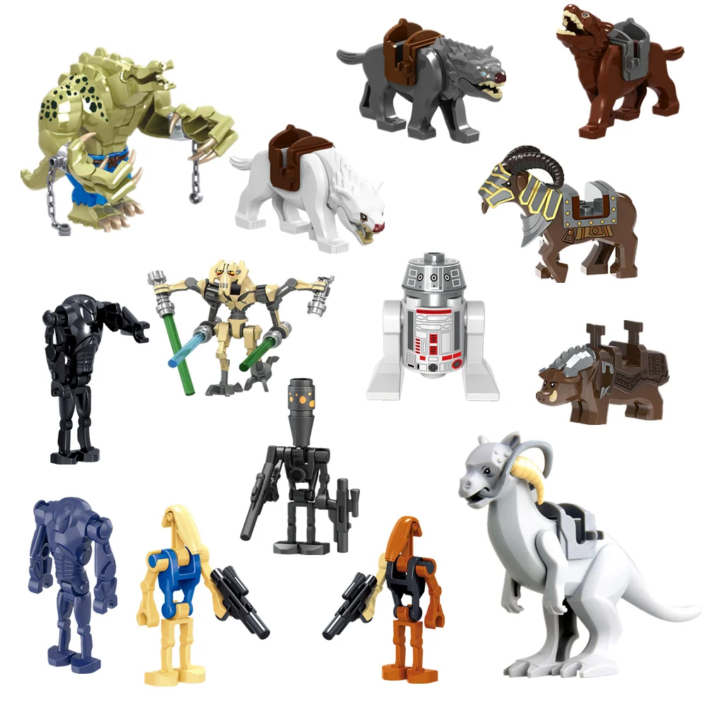 

Animals Action Figures Wars Bricks Crocodile Wolf Building Blocks Educational Toys for Children Kids Gift