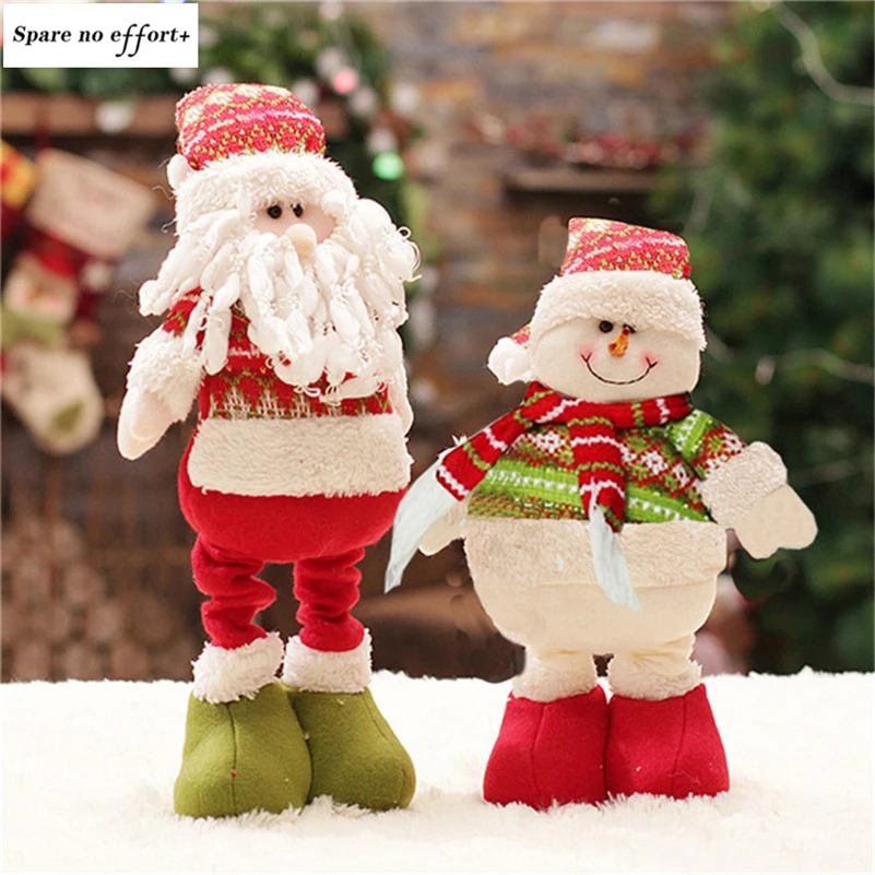 47 см Санта Клаус Снеговик Рождественские куклы Счастливого Рождества украшения