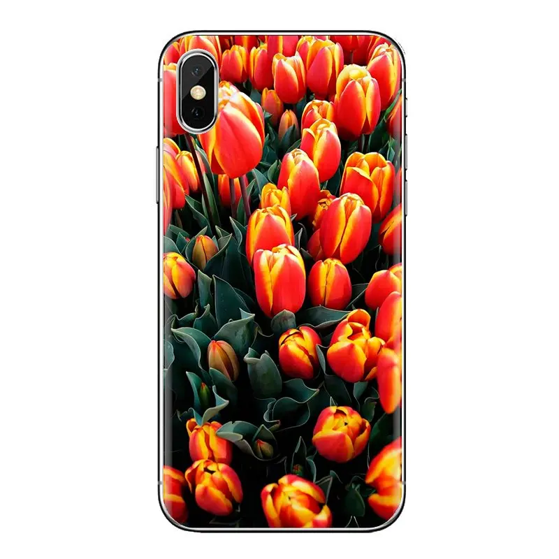 Прозрачный чехол из термополиуретана сладкий цветок тюльпана для huawei G7 G8 P7 P8 P9 Lite