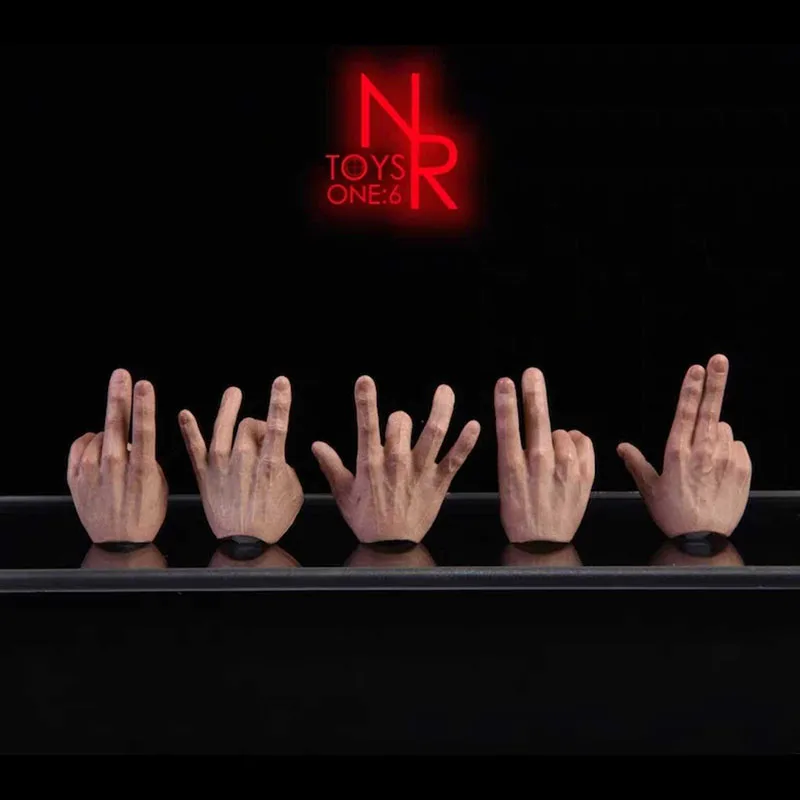

NRTOYS NR14 1/6 Male Finger Hands Gesture Model Toy Fit 12'' Action Figure Body Dolls