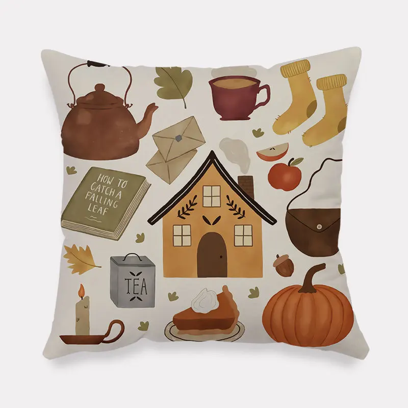

Simple Style Plush Pillowcase Living Room Sofa Decorative Pillowcase Bedroom Office Car Cushion Cover 45*45cm