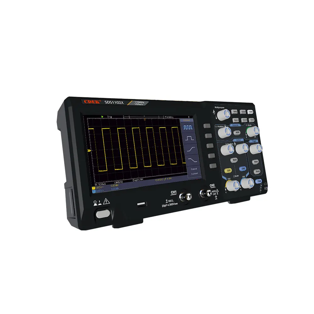 SDS1102X 110MHz 1GS/s Bandwidth Digital Storage Oscilloscope 2 Channels 7''inch LCD Display Portable USB Oscilloscopes |