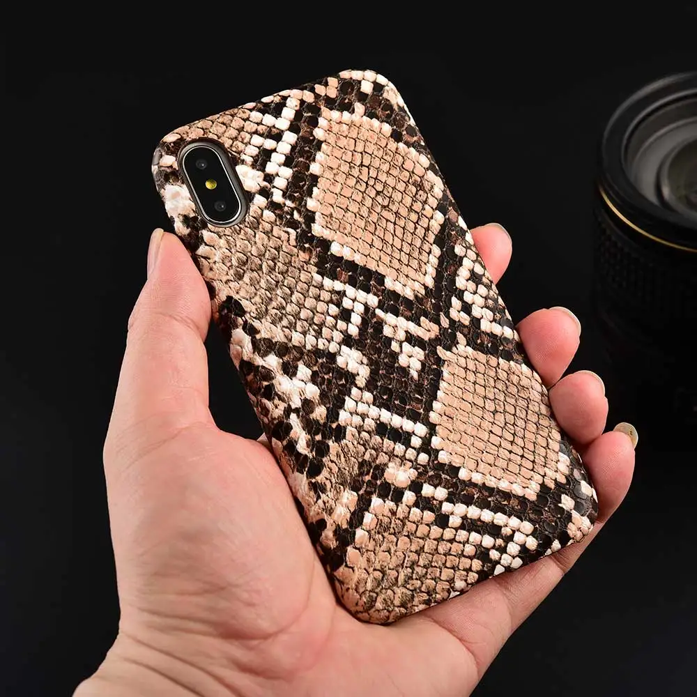 Boucho для iPhone XS Max XR 11 Pro Max X чехол с текстурой змеиной древесины чехол s для iPhone 7 8 6 6s plus Мягкий чехол из искусственной кожи