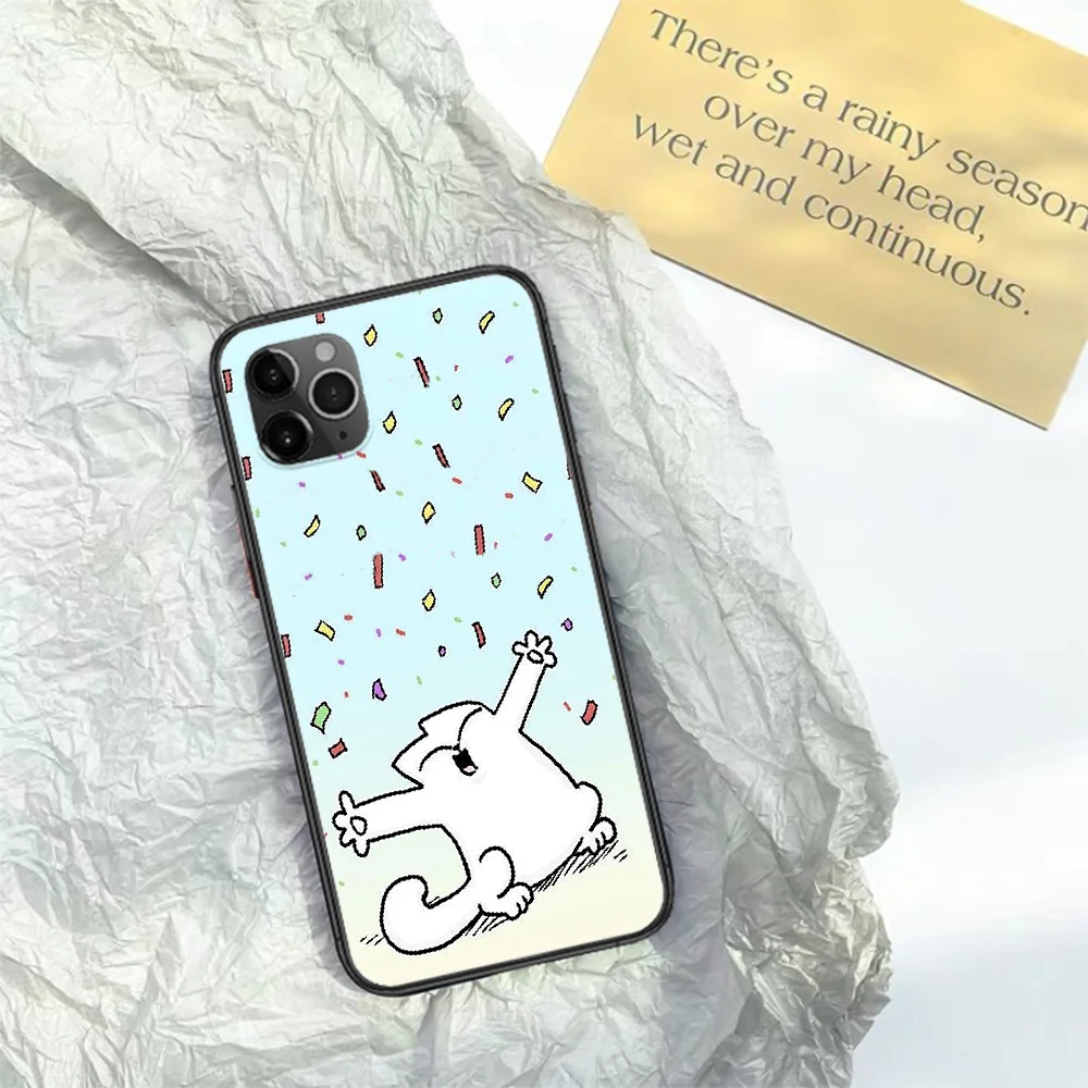 

Simons Cat Phone Case For Iphone 11 12 Mini PRO XR X XS MAX 6 6s 7 8 Plus 4 5 5s SE 2020 black Back Fashion Bumper Trend Coque