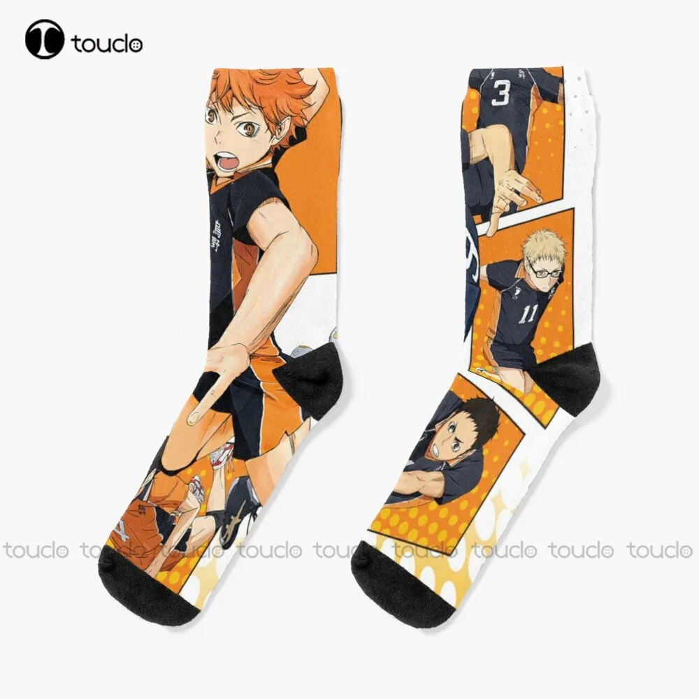 

Haikyu Karasuno Team Socks Halloween Socks Personalized Custom Unisex Adult Teen Youth Socks 360° Digital Print Christmas Gift