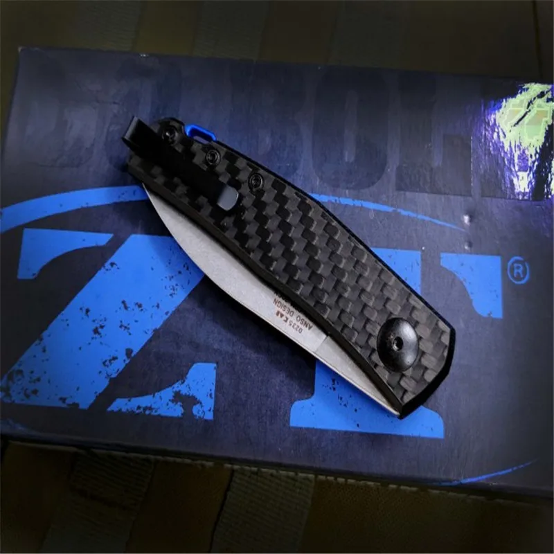 

OEM ZT 0235 Carbon Fibre Handle Mark 20CV Blade Pocket Survival EDC Tool Camping Hunt Outdoor Kitchen Folding Knife