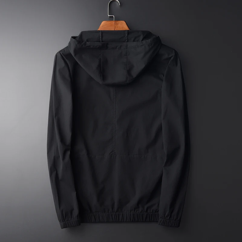 

Autumn Hooded Spring New Arrival Black Slim Simple Fashion Sweatshirts Men's Hoodies Plus Size M-4XL