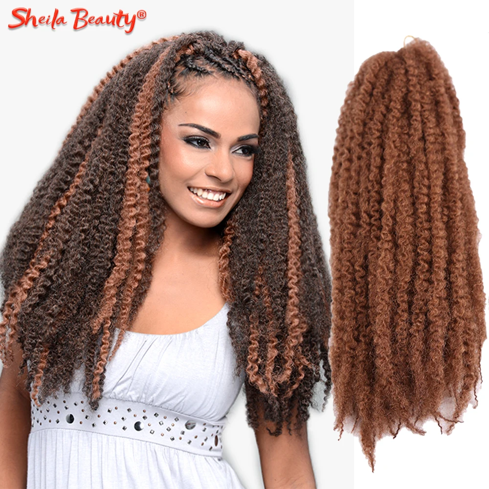 

Marley Braids Crochet Braid African Hair Bulk Afro Kinky Twist Braids 18 Inch Curly Jumbo Braiding Hair Extensions for Women