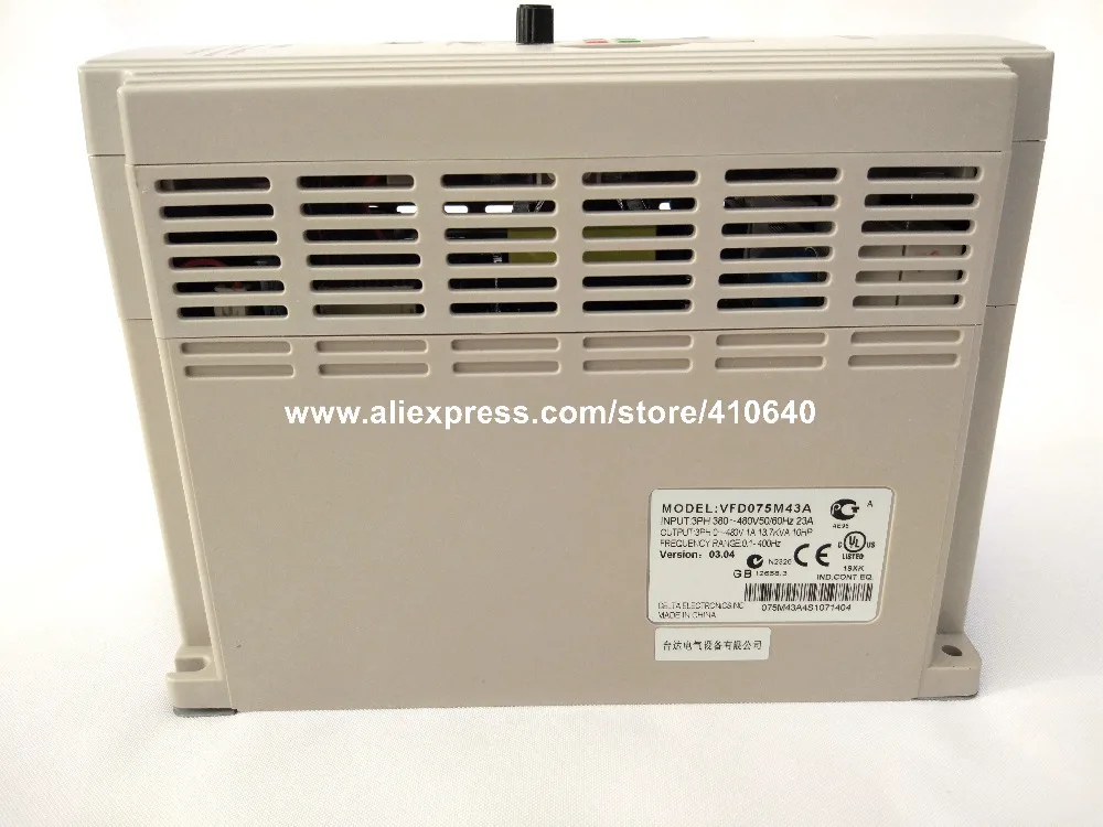Дельта Инвертор 7.5KW VFD075M43A 3 фазы 380 В до 460 В Номинальная 18 A Новинка 7500 Вт VFD серия инвертор Переменная скорость привод двигателя переменного тока