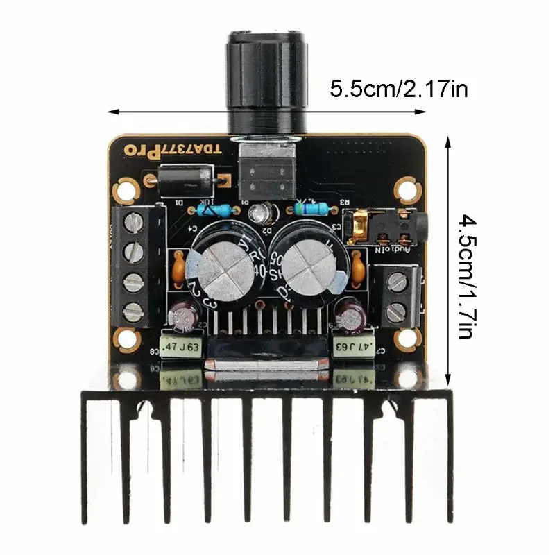 

TDA7377 Power Amplifier Voice Frequency Board 30Wx2 Stereo Dual Channel Car Sound Amplifier DIY Speaker DC12V Mini Class AB N1HD