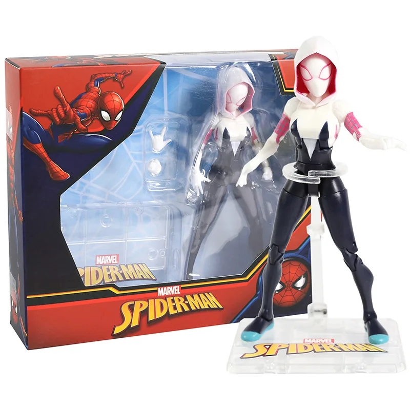 C Marvel Человек-паук Питер Паркер Miles Morales Gwen Stacy человек паук 2099 ПВХ фигурка Коллекционная модель игрушки - Цвет: C
