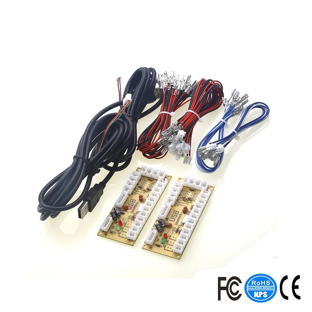 Аркадная игра DIY части 2x Нулевая задержка USB энкодер + 2x8 способ джойстика 20x