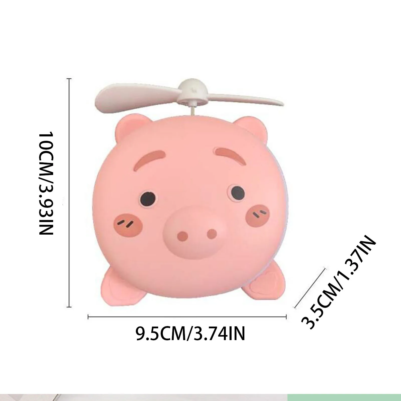 

Creative and Cute Fill light LED Handheld Beauty Mirror usb portable charging mini Pocket Fan Piggy Electric Fan Makeup Mirror