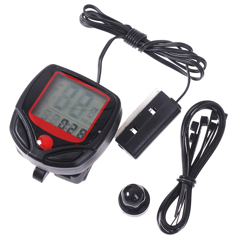 

Велокомпьютер с ЖК-дисплеем, спидометром Водонепроницаемый одометр для велосипеда дюйма, секундомером