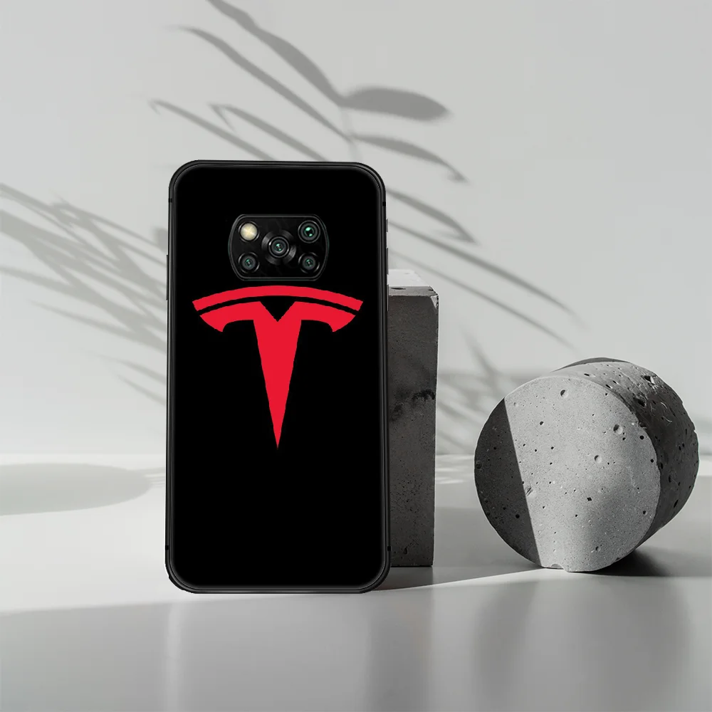 

Tesla car logo Phone case Cover Hull For Xiaomi Mi A2 A3 8 9 9T Note 10 Se Lite Pro black Coque Trend Hoesjes Painting Cover