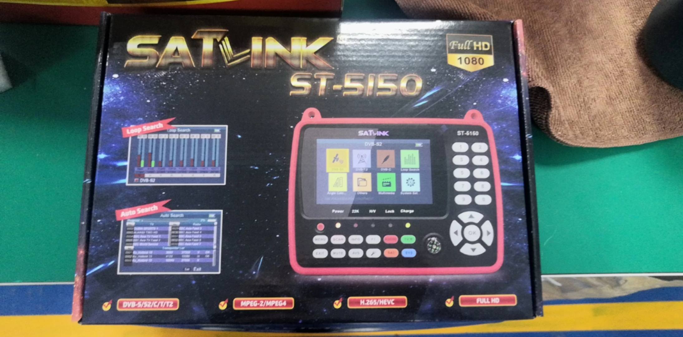 [Оригинальный] SATLINK Φ/T2/C COMBO HD Satellite Finder Meter H.265 HEVC ST-5150 QPSK 8PSK 16APSK 4 3 дюймов TFT ЖК-экран |