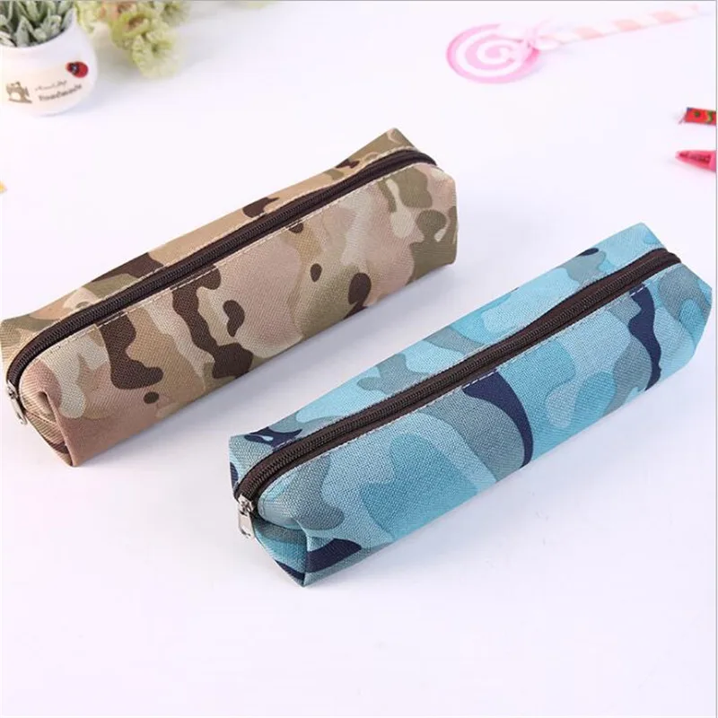 

1Pcs Camouflage Prints Pencil Bag Case Men Women Cosmetic Makeup Bag Pouches Ladies Travel Organizer Bag Makeup Brushes Box